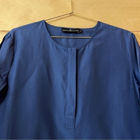 Tuckernuck | Pomander Place Lucy Mini Dress Tiered Button Popover Blue Size XS - Picture 4 of 11